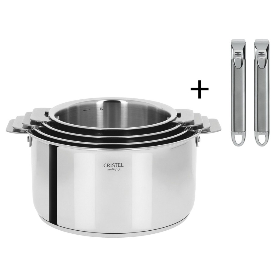 Best CRISTEL Serie De 4 Casseroles Casteline + 2 Poignees Zenith