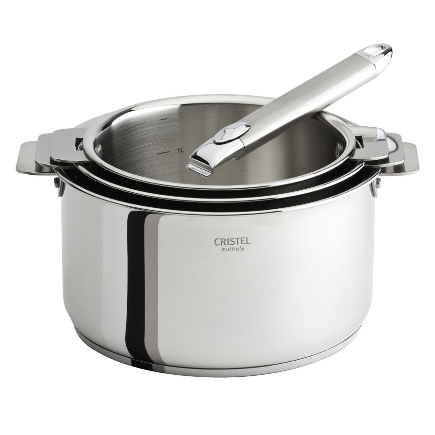 Best CRISTEL Serie De 3 Casseroles Casteline +1 Poignee Zenith