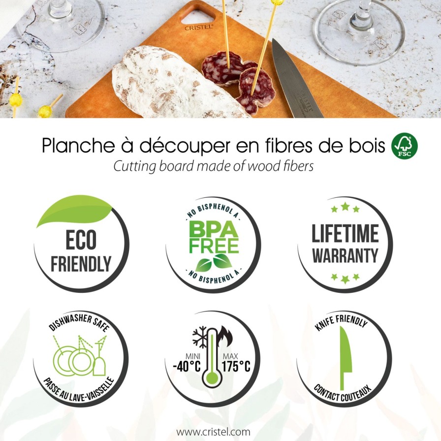 Wholesale CRISTEL Planche A Decouper En Cellulose Compressee Fsc