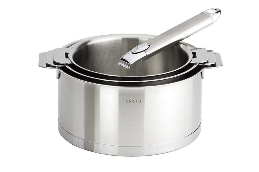 Wholesale CRISTEL Serie De 3 Casseroles Strate + 1 Poignee Amovible Zenith