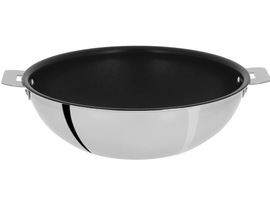 New CRISTEL Wok Inox-Anti-Adhesif Exceliss